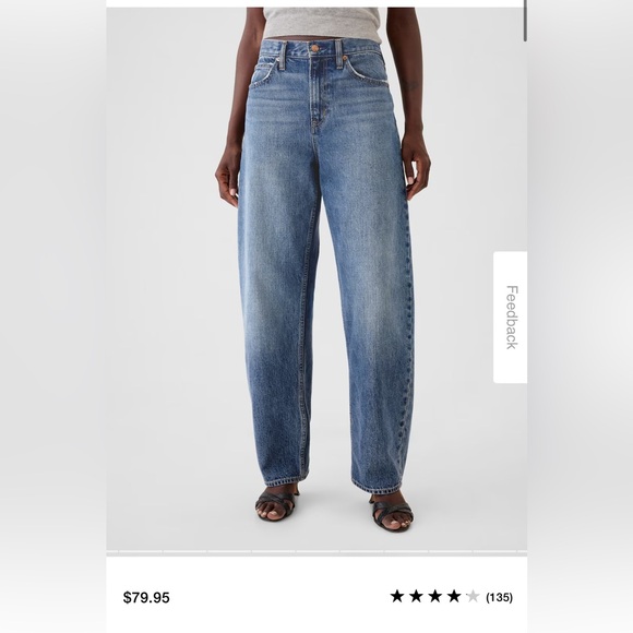 Gap High Rise Barrel Leg Jeans - Picture 2 of 10